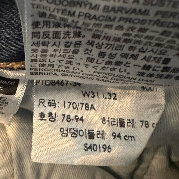 Levis 514 Mens Distressed Blue Washed Denim Shorts Size 31 Cut Off - Picture 5 of 5